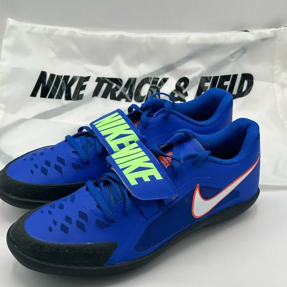 Men's Size 9 NEW Nike Zoom Rival SD 2 Racer Blue Black Throwing Shoes 685134-400 - Picture 1 of 9